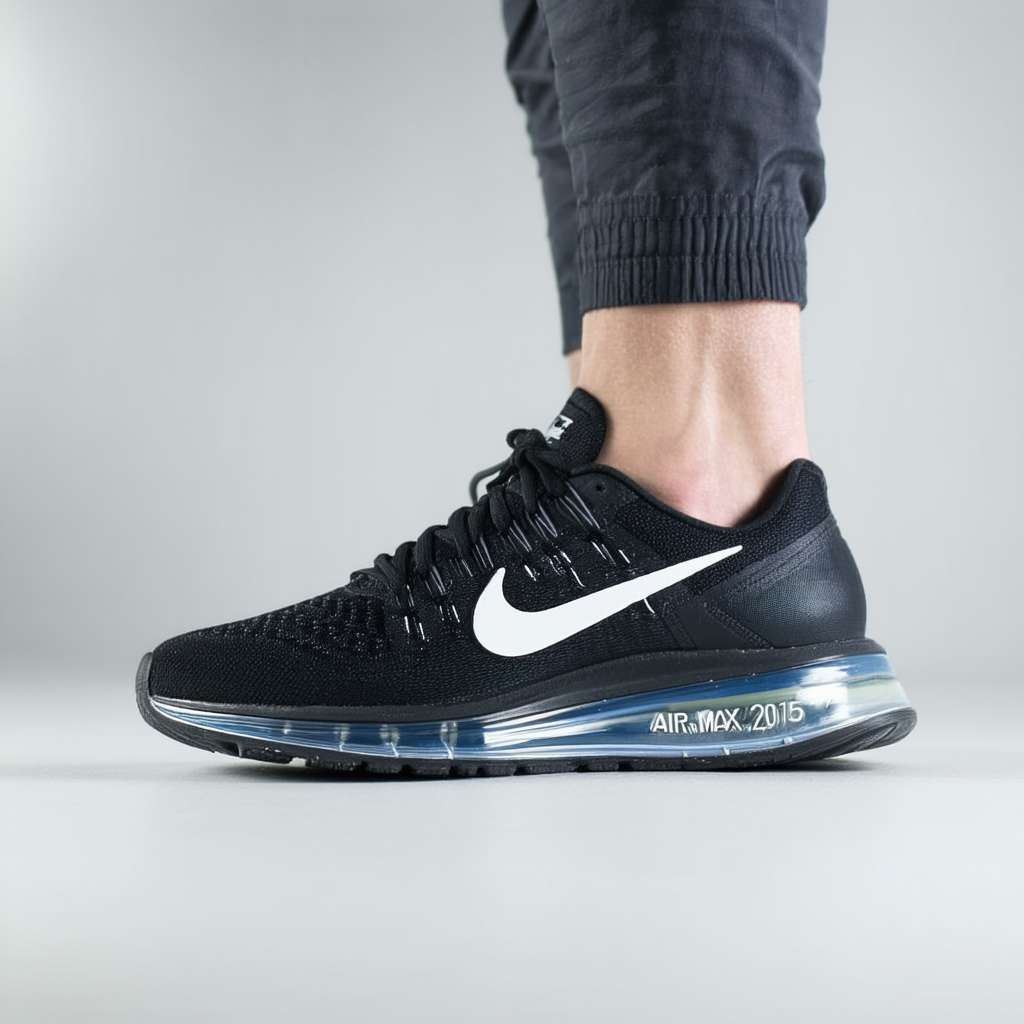 Nike Air Max 2015 Black/White Mens Running Training Shoes Size 14