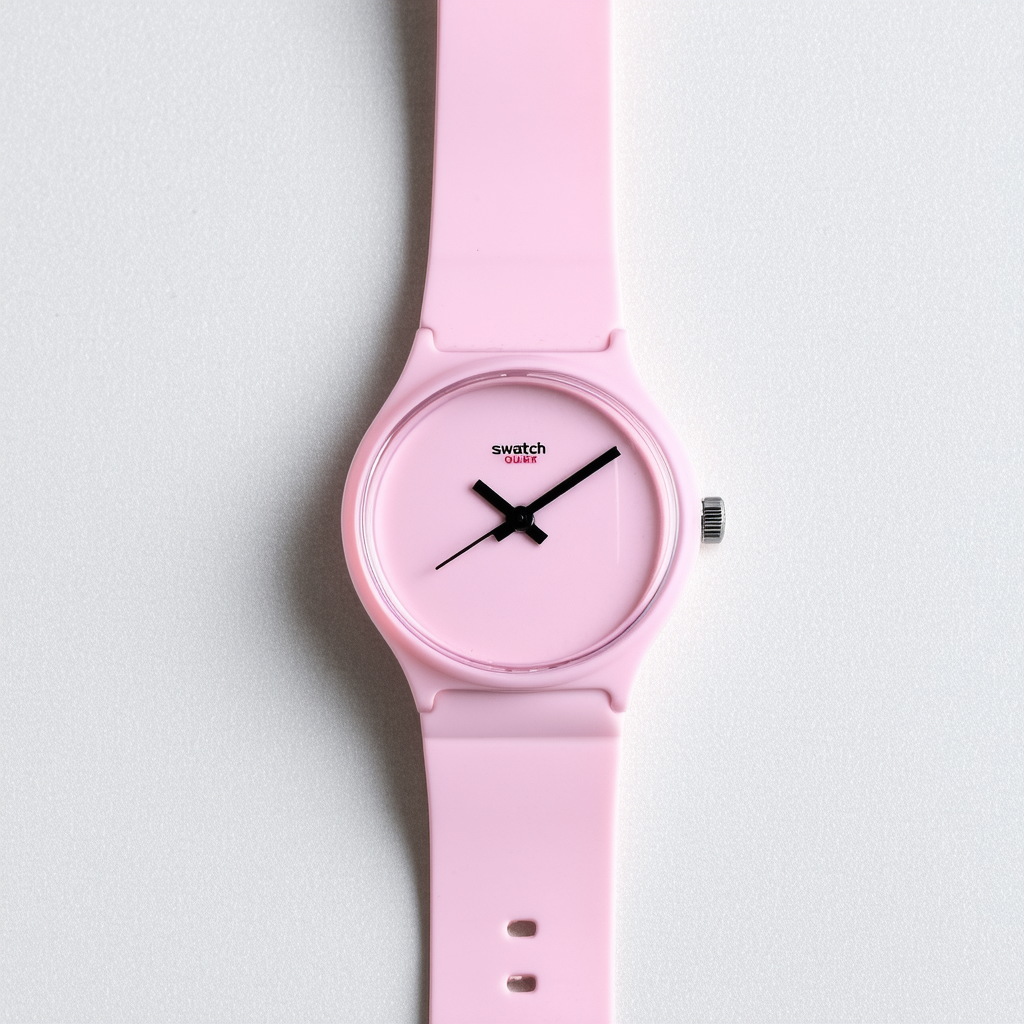 Swatch Women's Quartz Watch with Silicone Strap, Pink (Model: GE273)