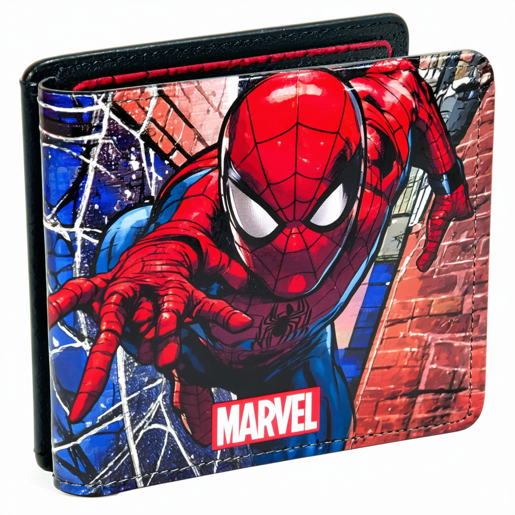 Marvel Men's Trifold Wallet in Collectible Tin Box, New Kawaii Spiderman, One Size