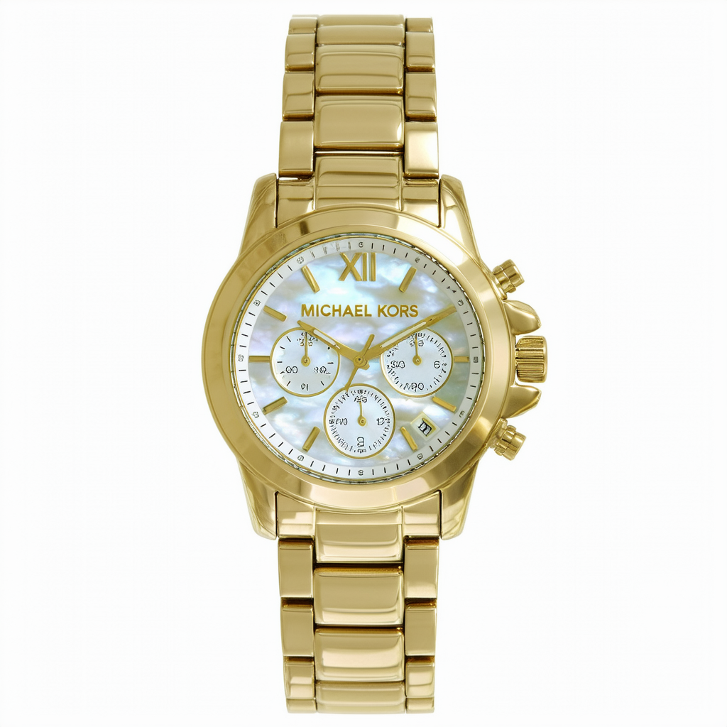 Michael Kors Women's MK5305 Gold Runway Mother-of-Pearl Dial Watch