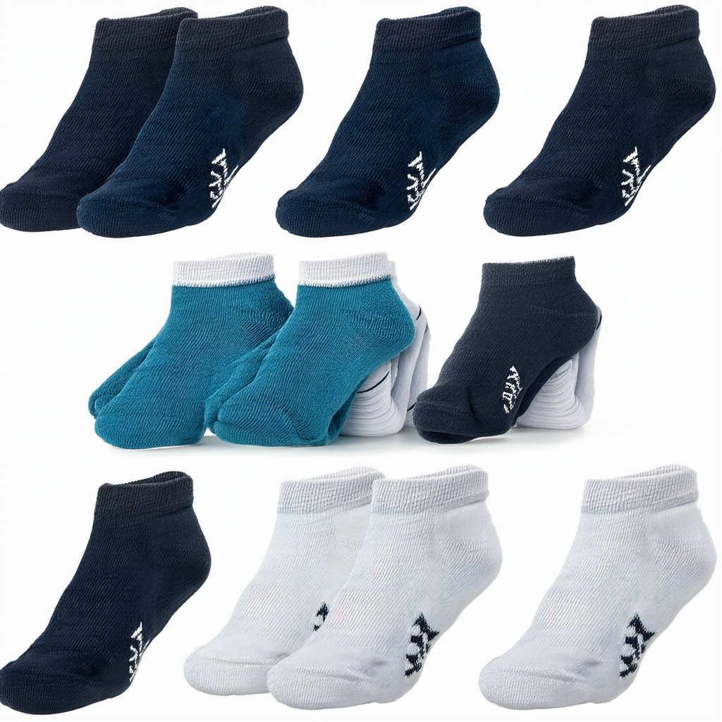 Nautica boys Nautica Boys' Everyday Cushioned Ankle Length Socks, Solid Color, 6 Pair Pack
