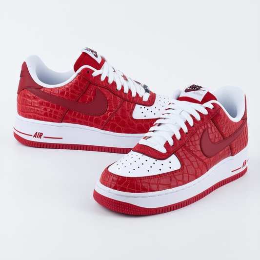 Nike Men's Air Force 1 07 LV8, Croc-UNIVERSITY RED/UNVRSTY RED-WHITE-GYM L, 11 M US