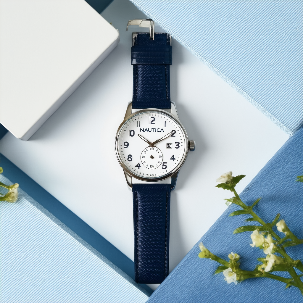 Nautica Women's N12657M NCT 18 Mid Analog Display Quartz White Watch