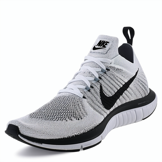 NIKE Men's Free Flyknit 4.0, White/Black-PR Pltnm-Wolf Grey, 11 M US