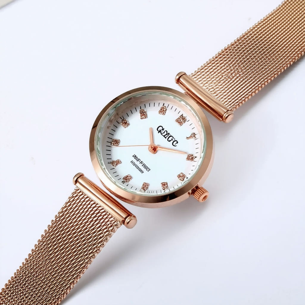 and Watch Women Watch Fashion Watch Ladies Ladies Buckle Quartz Watch with Magnet Net Women's Watch