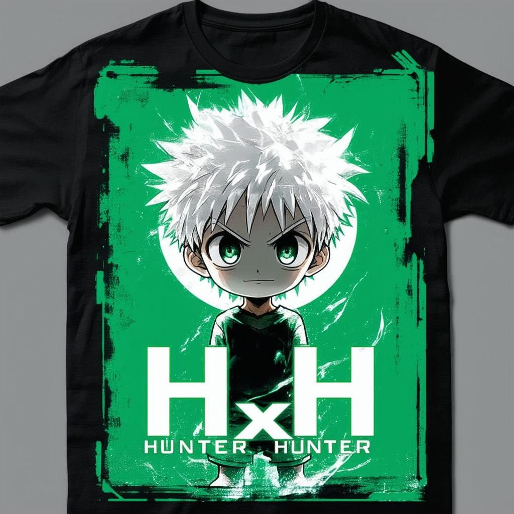 HxH Hunter x Hunter Men's Black Tee T-Shirt Shirt