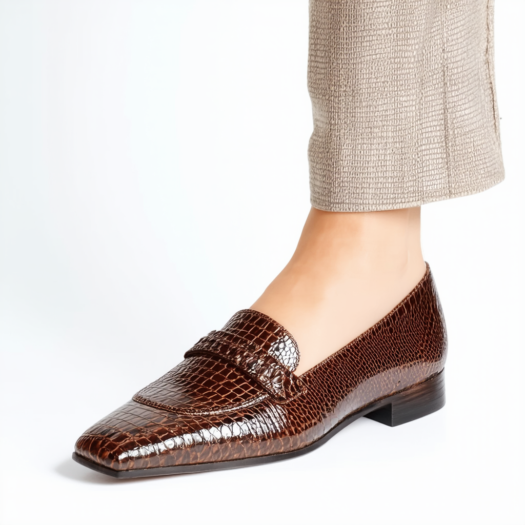 AK Anne Klein Women's Cuddy Reptile Penny Loafer