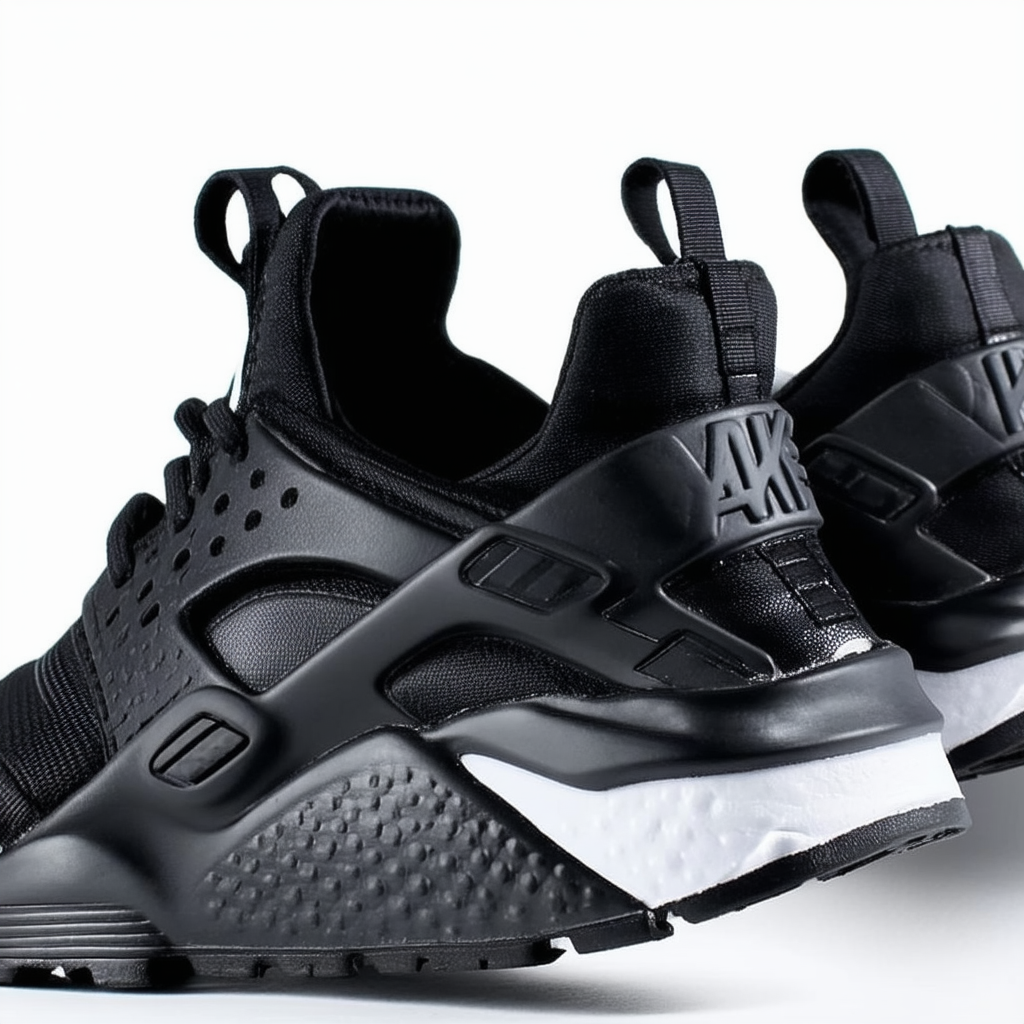 Nike Women's Air Huarache Run Black/Black Running Shoe (10 B(M) US)