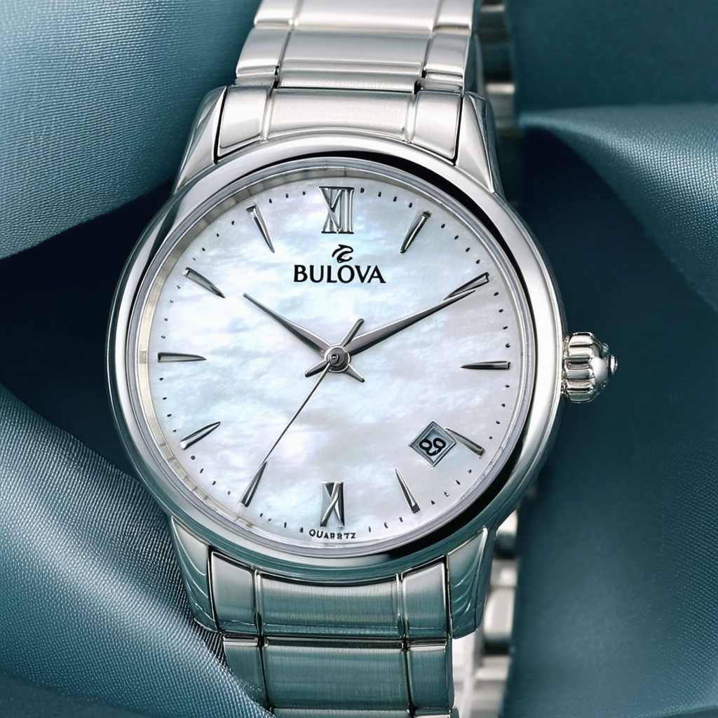 Bulova Quartz Mother of Pearl Dial Ladies Watch 96L268