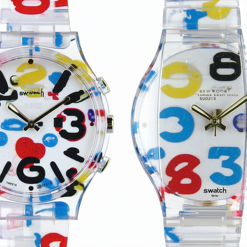 Swatch Women's New Gent SUOZ213 Clear Silicone Swiss Quartz Watch
