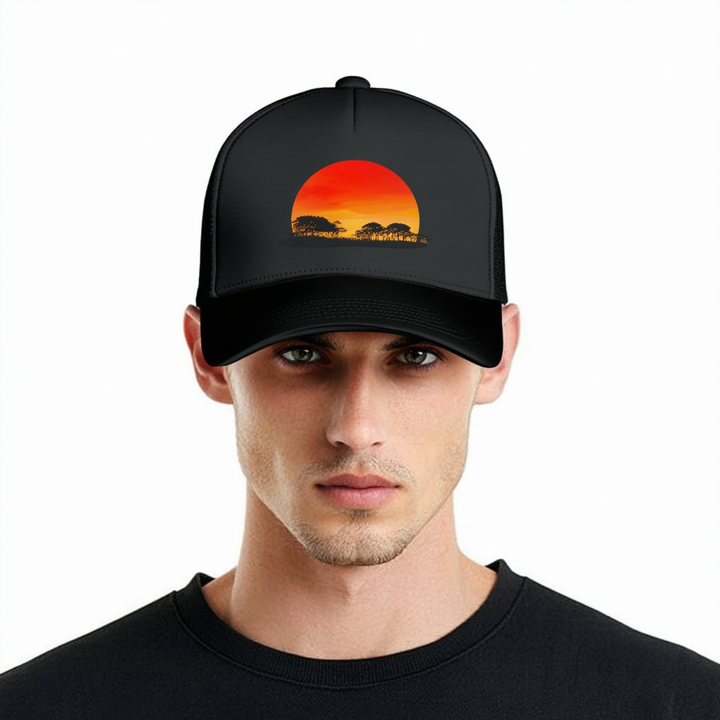 CafePress Red Sun Malinois Black Cap Baseball Hat, Novelty Black Cap