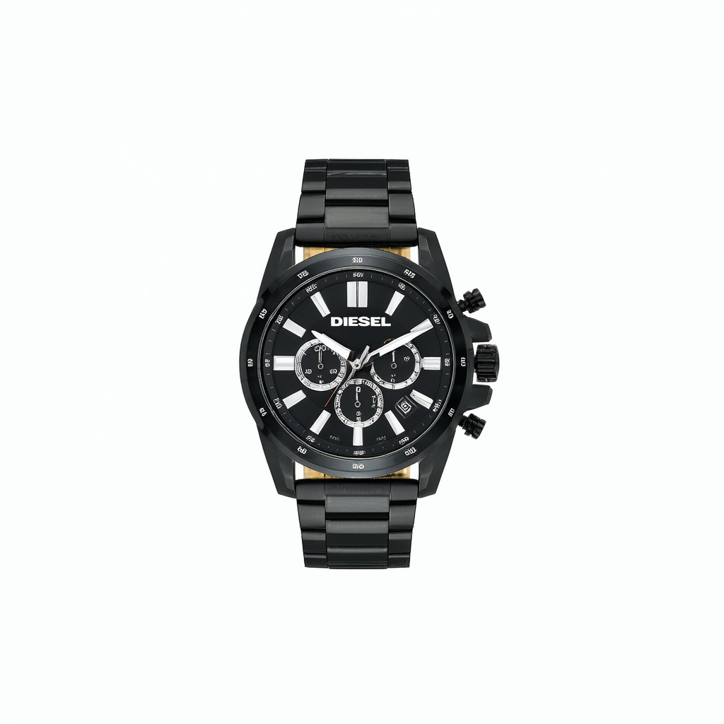 Diesel Men's DZ4479 Mega Chief Analog Display Quartz Black Watch