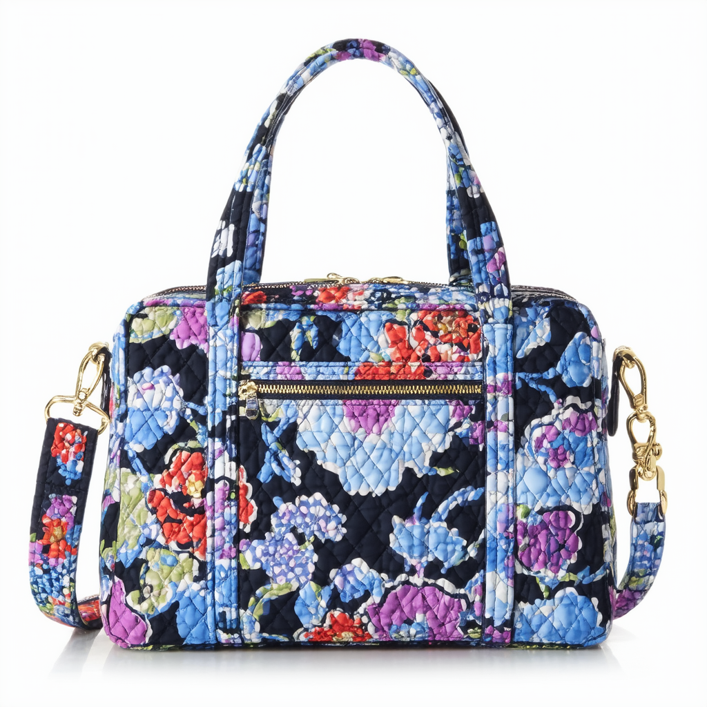 Vera Bradley Edie Satchel Jazzy Blooms