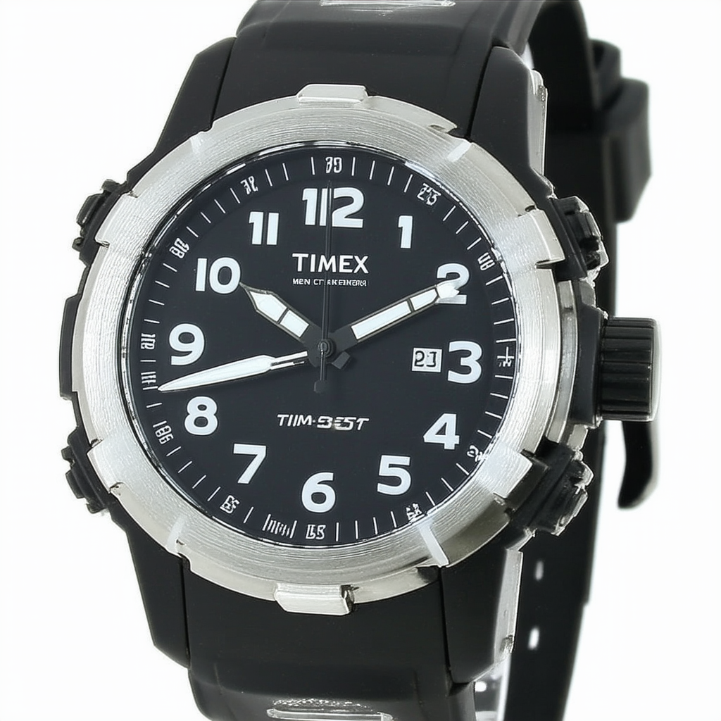Timex Men's T41051 Crown Set Resin Combo Watch