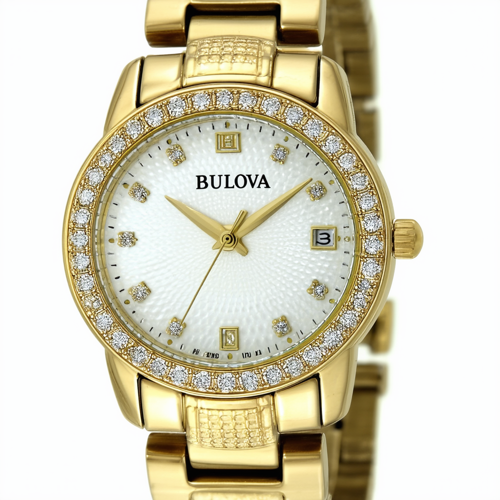 Bulova Women's 98R88 Diamond Gold-Tone Watch
