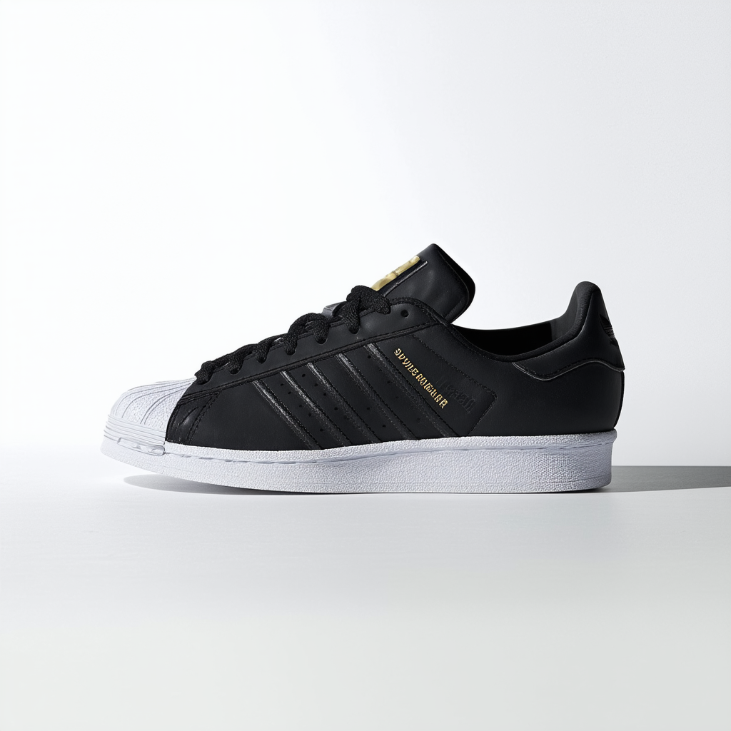 adidas Originals mens Superstar Sneaker, Core Black/Black/Black, 6 US