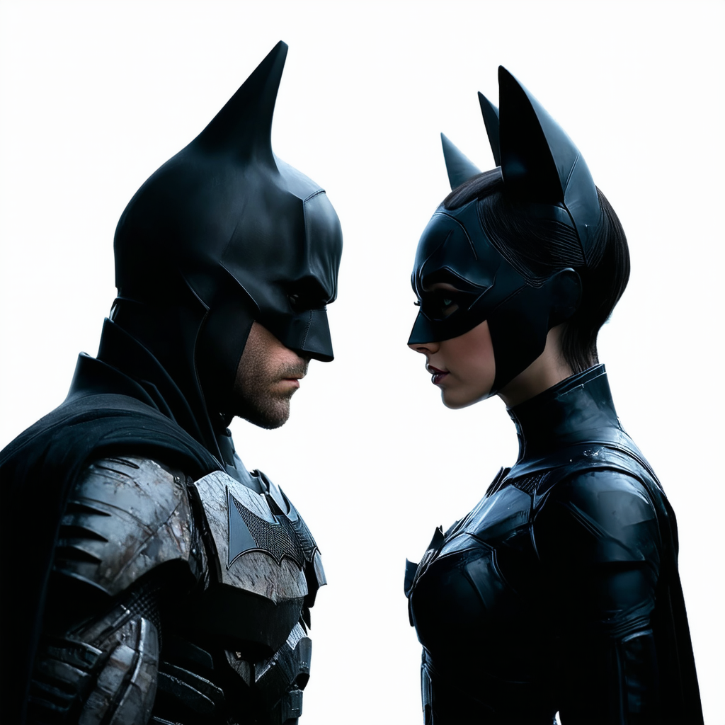 Batman and Catwoman Dark Knight T-Shirt Tee Shirt