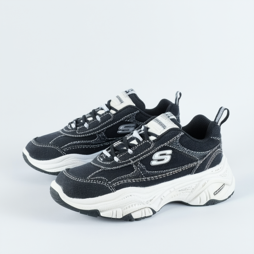 Skechers Retros OG 78 Denim Dash Womens Sneakers Black 9