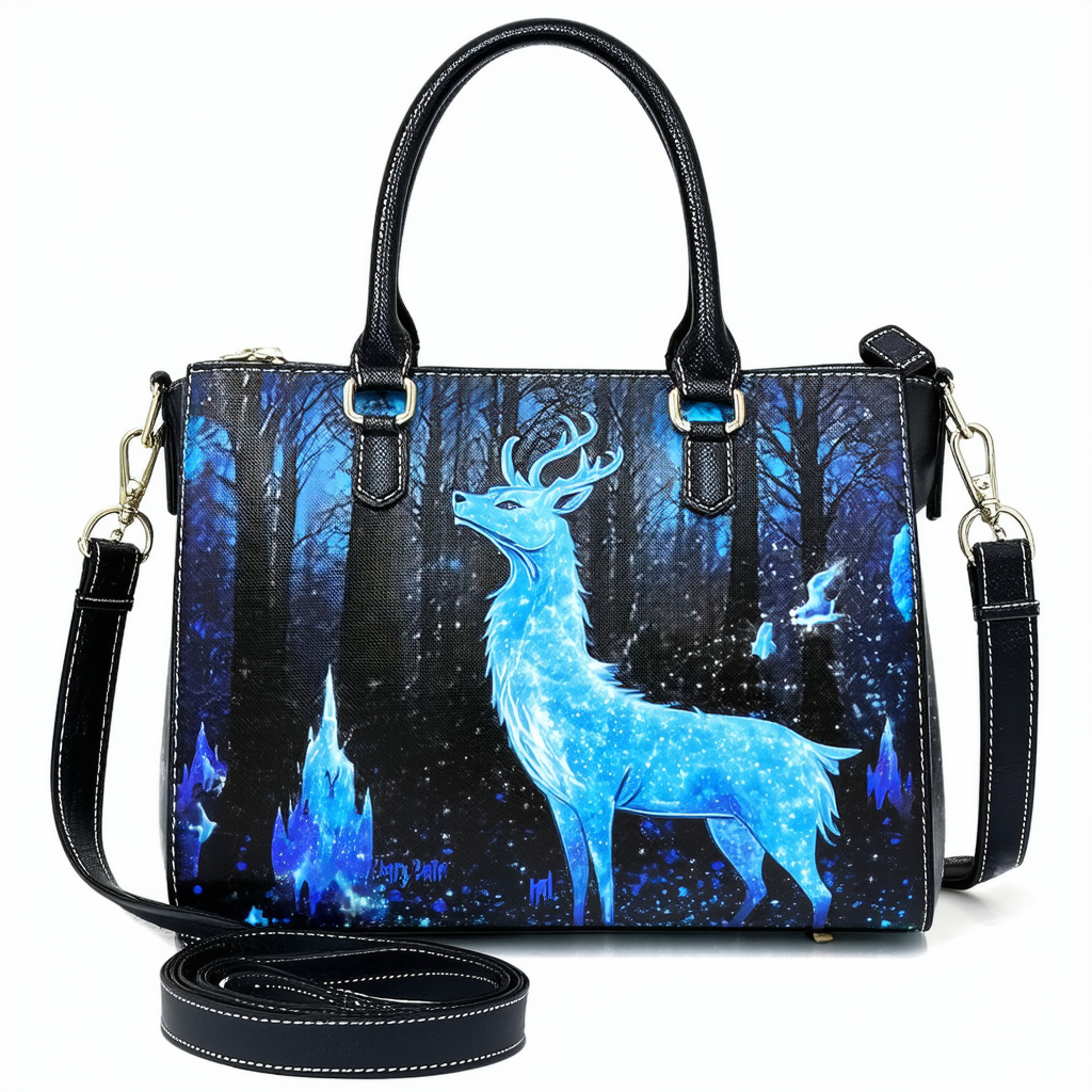 Loungefly Harry Potter Expecto Patronus All Over Print Womens Double Strap Shoulder Bag Purse
