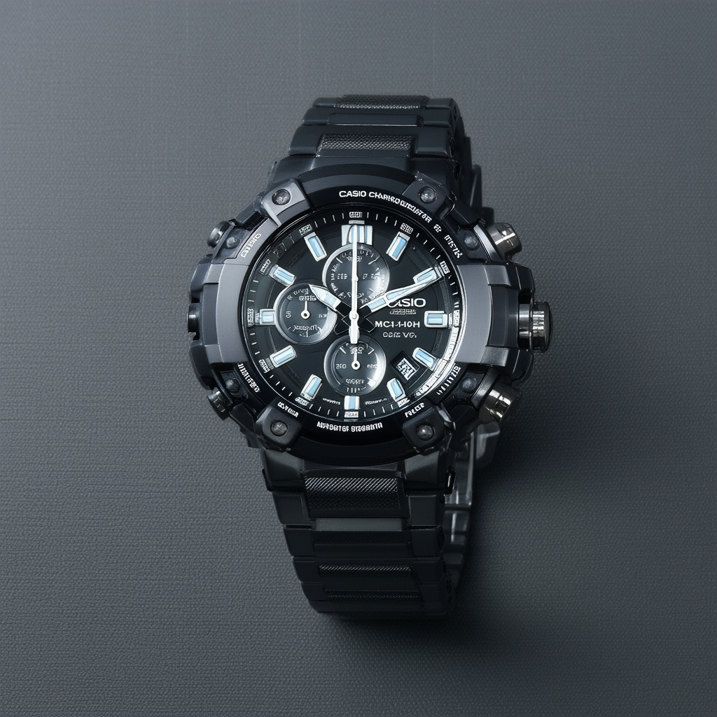 Casio Men's MCW-100H-1A2VCF Heavy Duty-Design Chronograph Black Watch