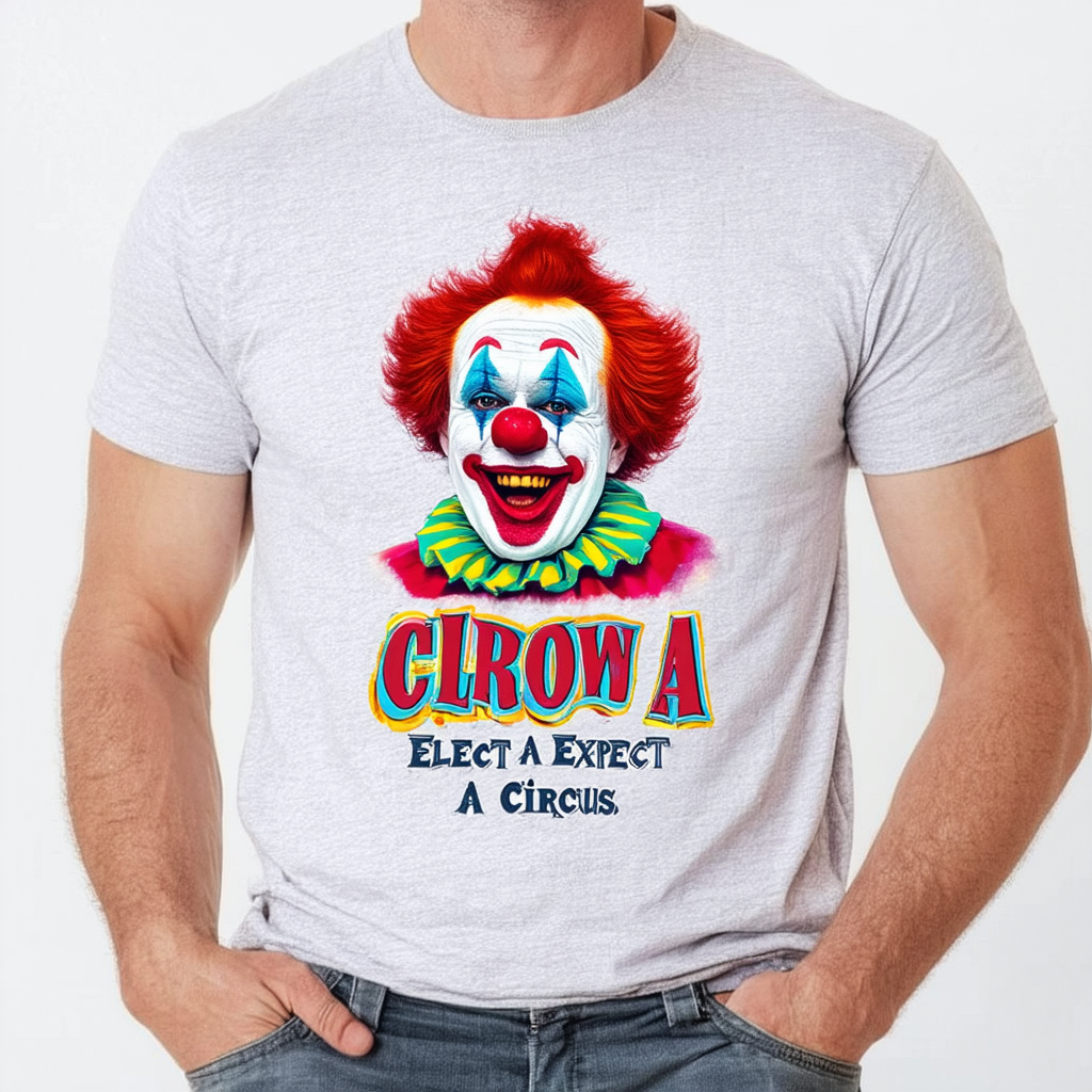CafePress Elect A Clown Expect A Circus Mens Tri-Blend Tee