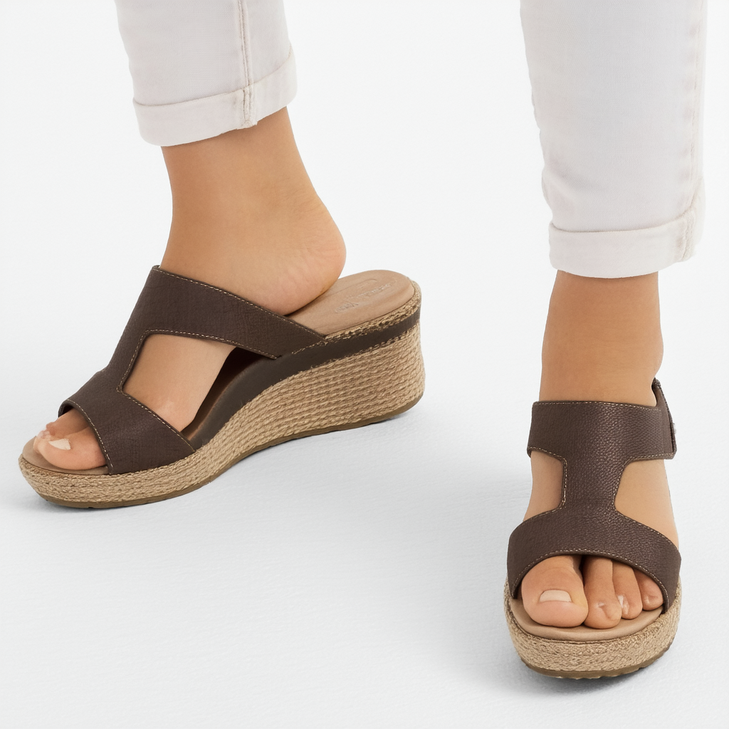 Skechers Cali Women's Beverlee Wedge Sandal,Chocolate,10 M US