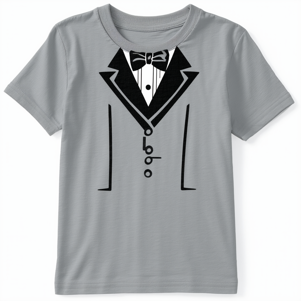 Threadrock Big Boys' Tuxedo Youth T-Shirt L Sport Gray