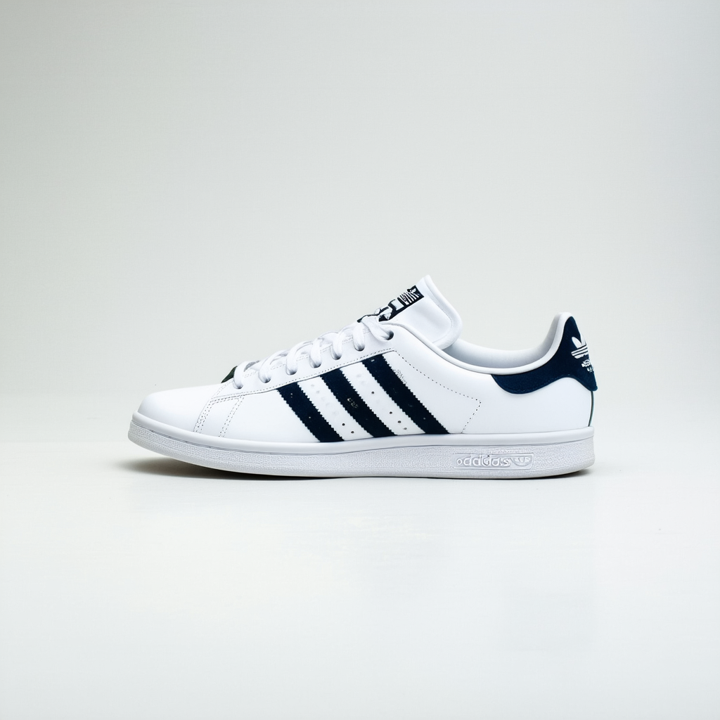 Adidas Stan Smith Vulc (White/White/Collegiate Navy) Mens Skate Shoes-13