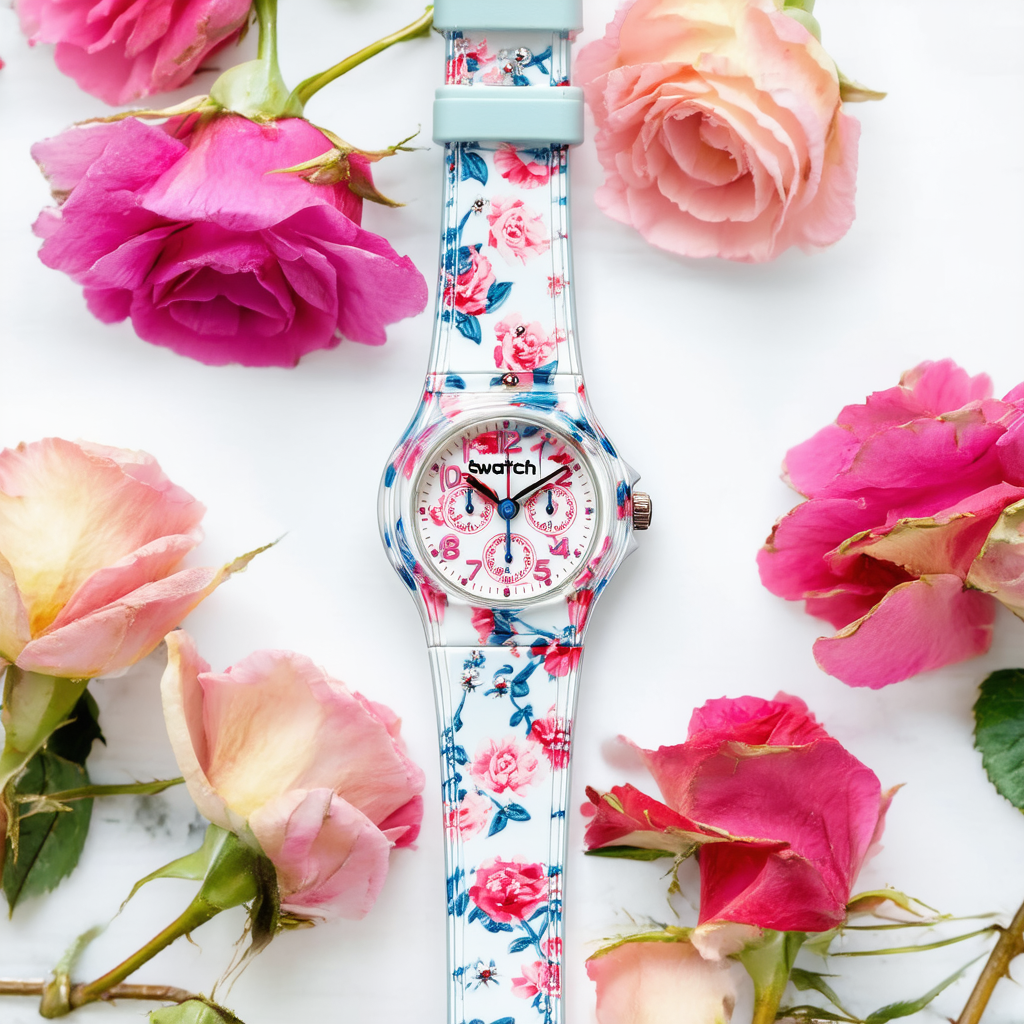 Swatch Originals Rose Bouquet Ladies Watch LK297