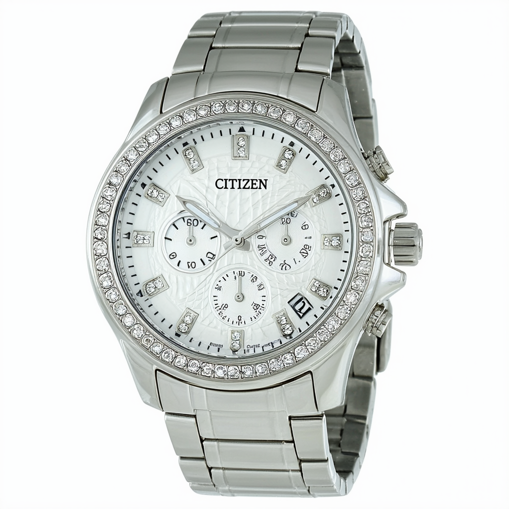 Citizen Eco-Drive Women's FD2010-58A Silhouette Crystal Analog Display Silver Watch