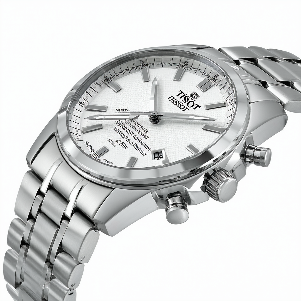 Tissot Men's T0864071103100 Luxury 41mm Silver Dial Stainless Steel Watch