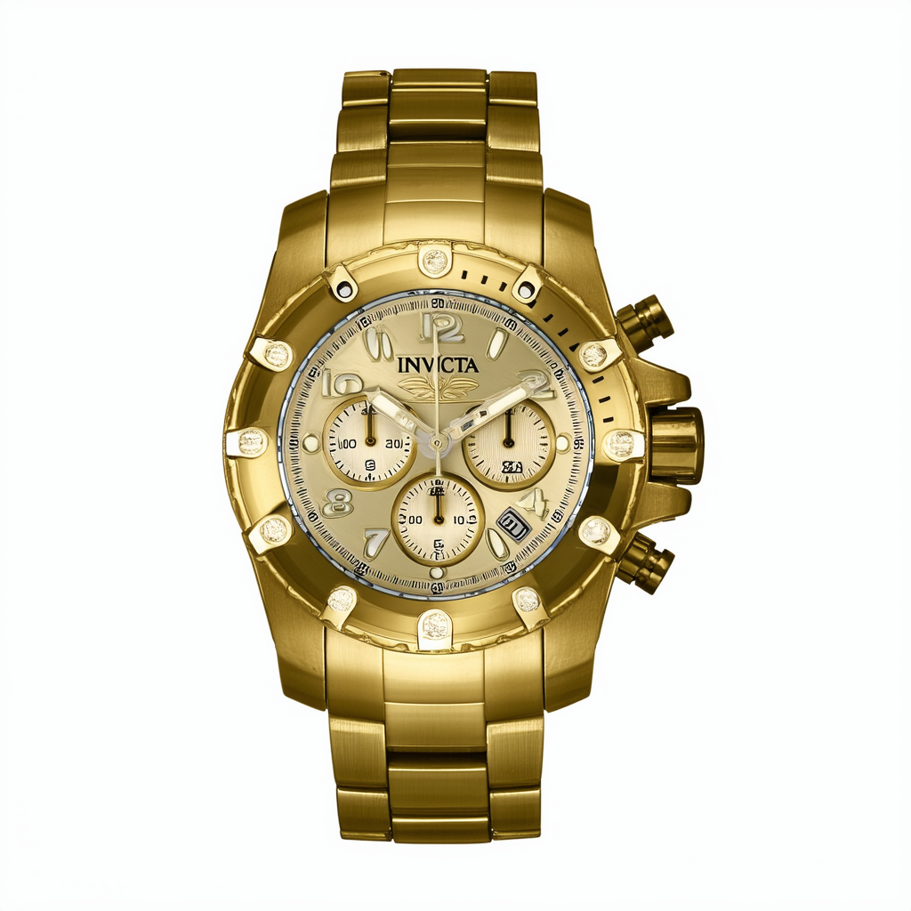 Invicta Lupah Chronograph Quartz Champagne Dial Men's Watch 31404