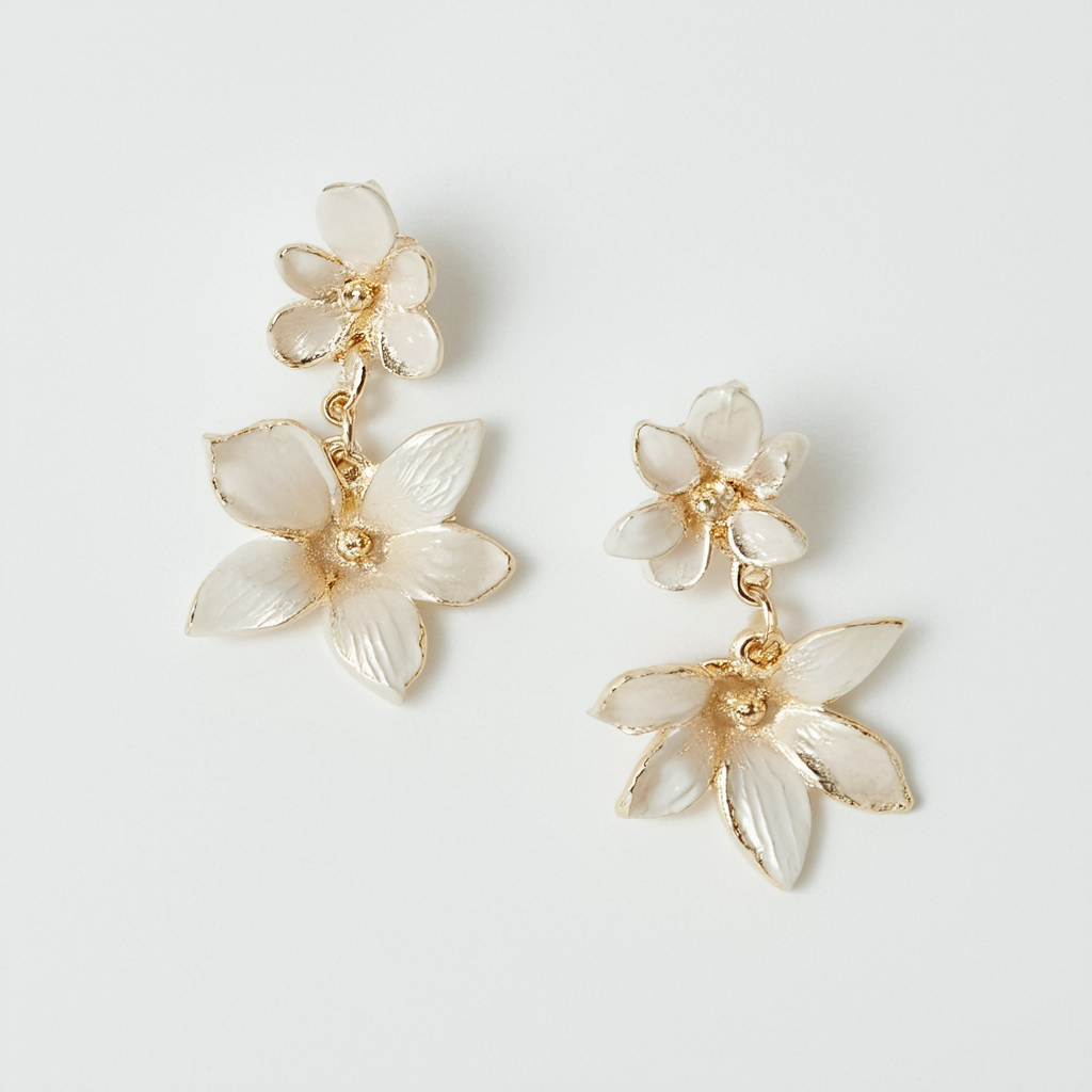 Flower Link Mismatch Earrings