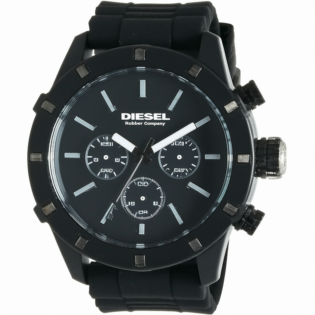 Diesel Rubber Company Silicone Mens Watch - Black