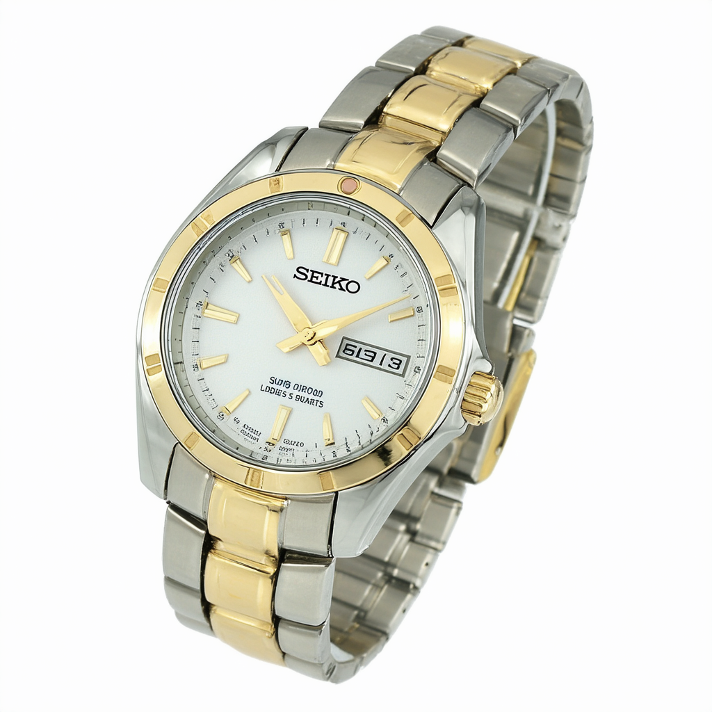 SEIKO Women's SUP403 Ladies' Dress Sport Analog Display Japanese Quartz Two Tone Watch