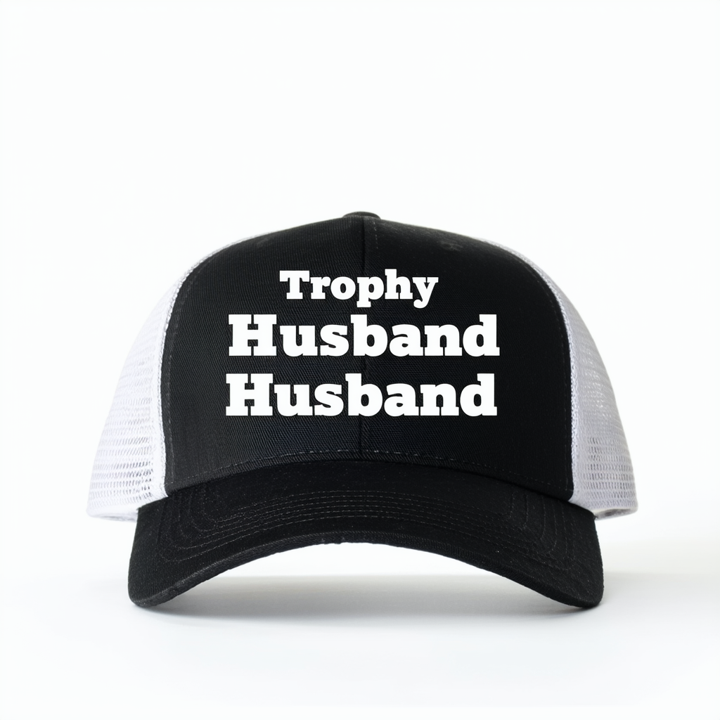 CafePress Trophy Husband Trucker Hat, Classic Baseball Hat, Unique Trucker Cap