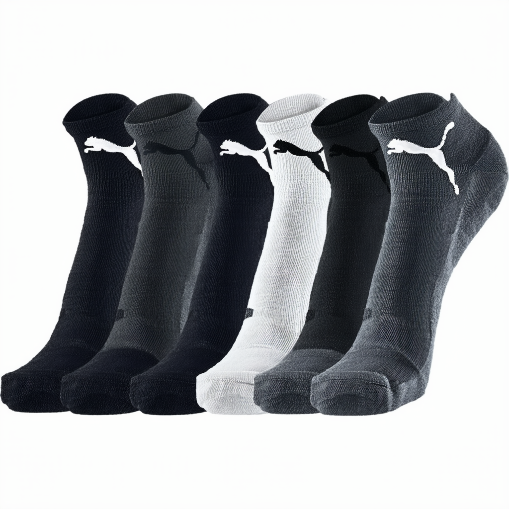 Puma Men's Socks 6-Pack Low-Cut 1/2 Terry