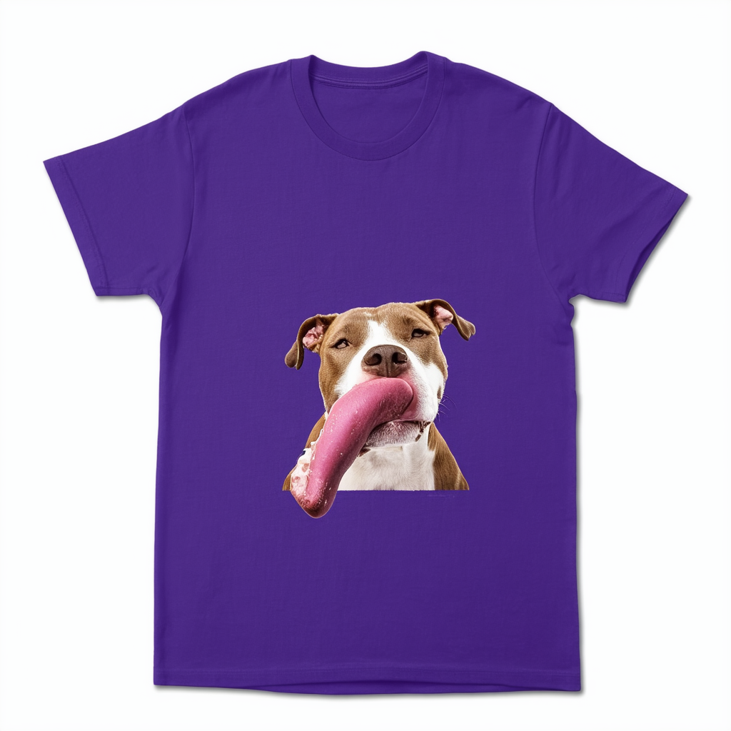 The Mountain Russo Pit Bull Kisser Adult Purple T-Shirt