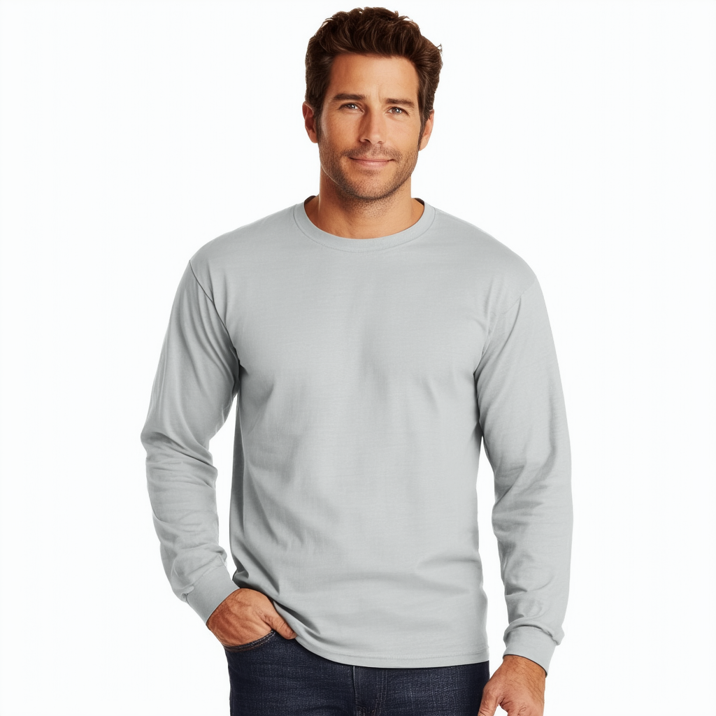 Hanes 5186 Adult 6.1 oz. Long-Sleeve Beefy-T®