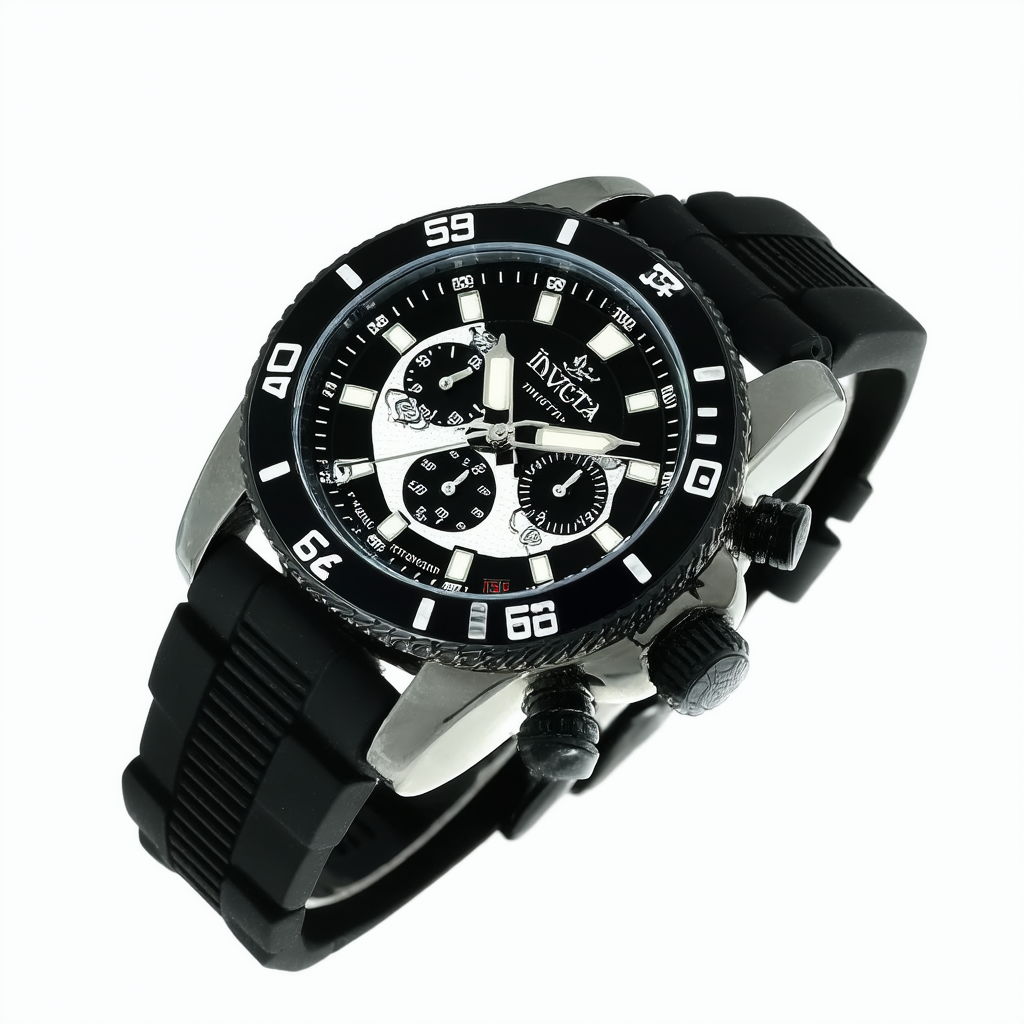 Invicta Men's TI-22 Titanium Automatic-self-Wind Watch with Silicone Strap, Black, 23 (Model: 20521)