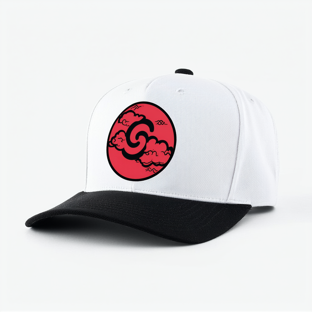 Naruto Akatsuki Sasuke Red Cloud Emblem Adjustable Snapback Hat Cap