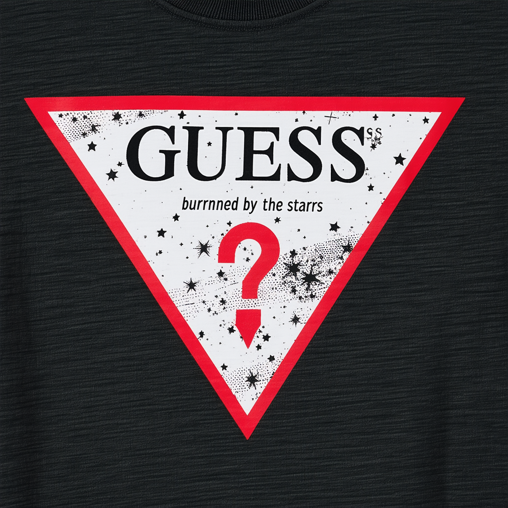 GUESS Women's Short Sleeve Burned by The Stars T-Shirt