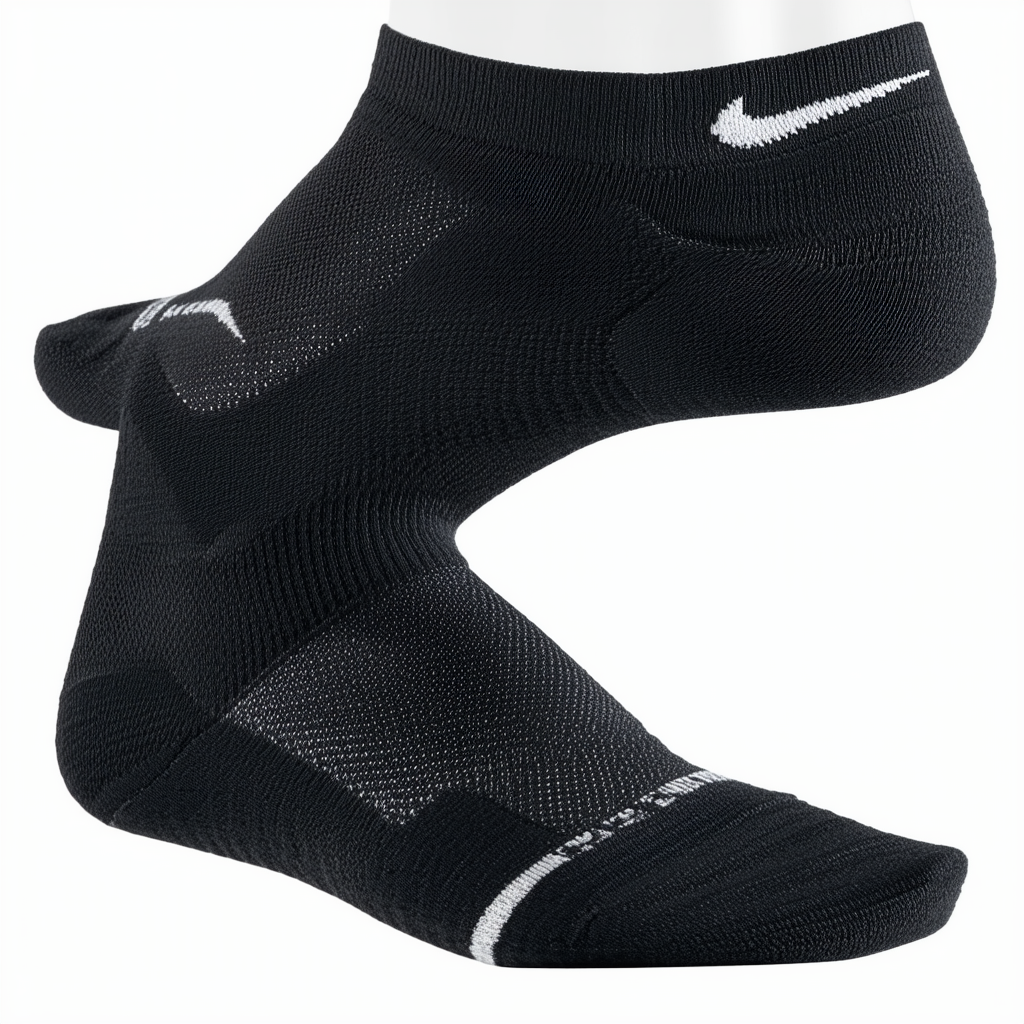 Nike Elite Running Men's Hyper-Lite No Show Socks SX4794 Black Size Large