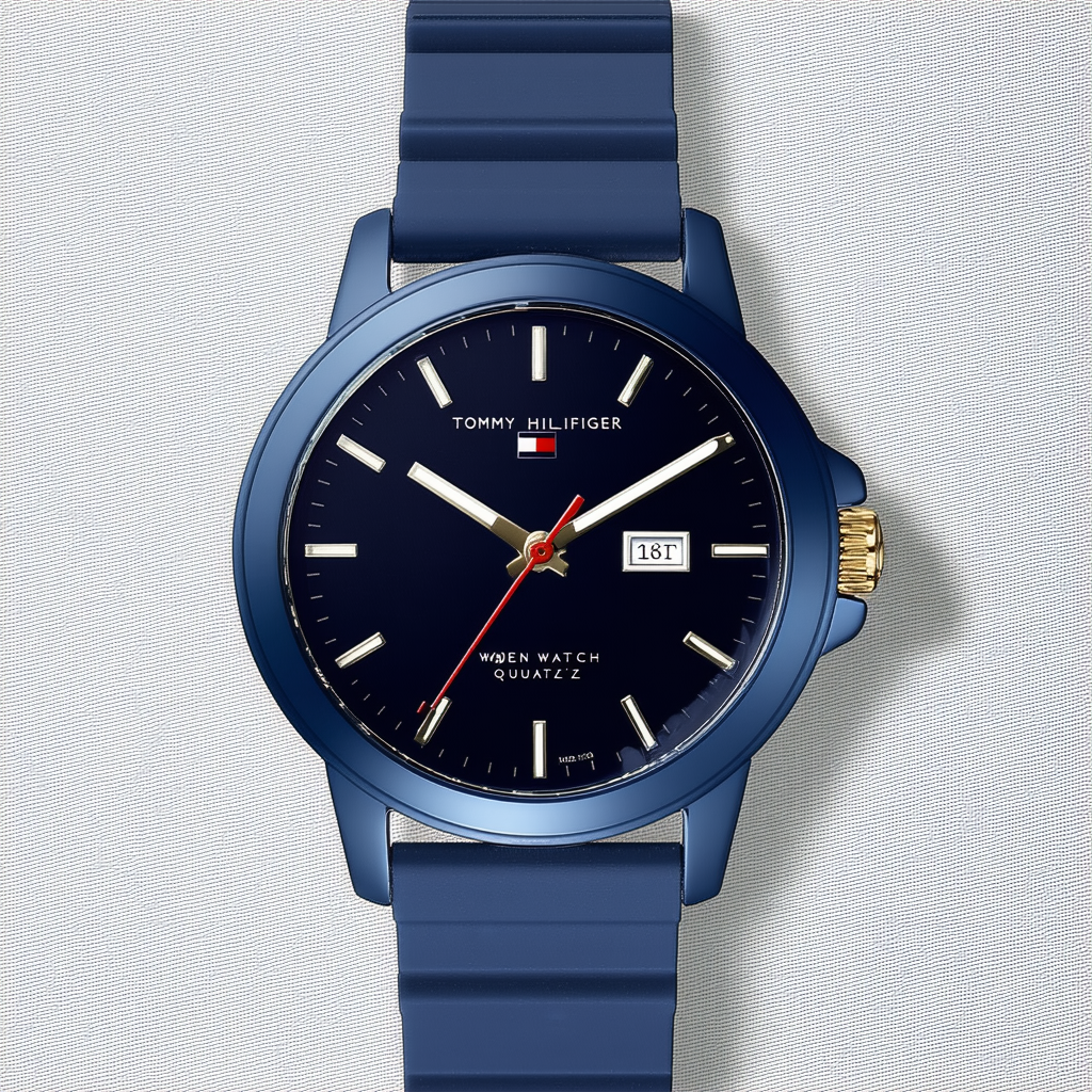 Tommy Hilfiger Women's Quartz Watch with Black Dial Analogue Display Quartz Silicone 1781568