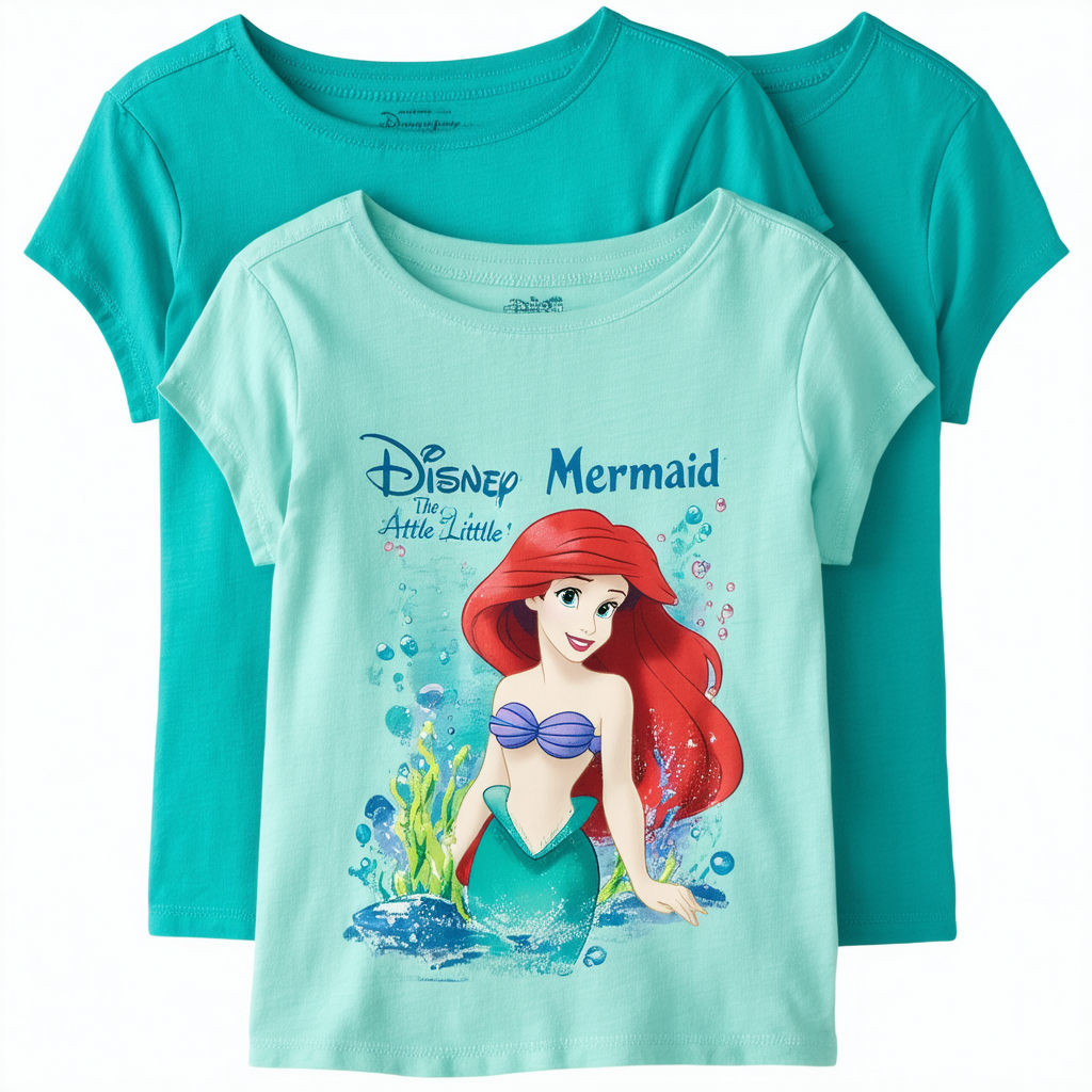 Disney Girls' the Little Mermaid Ariel 3-Pack T-Shirt