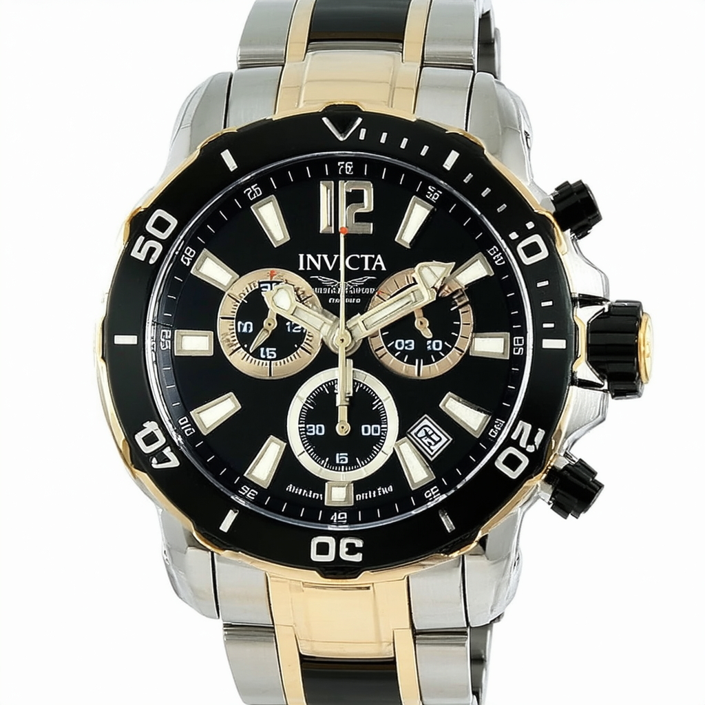 Invicta Men's 13616 Specialty Chronograph Black Dial Two Tone Stainless Steel Watch