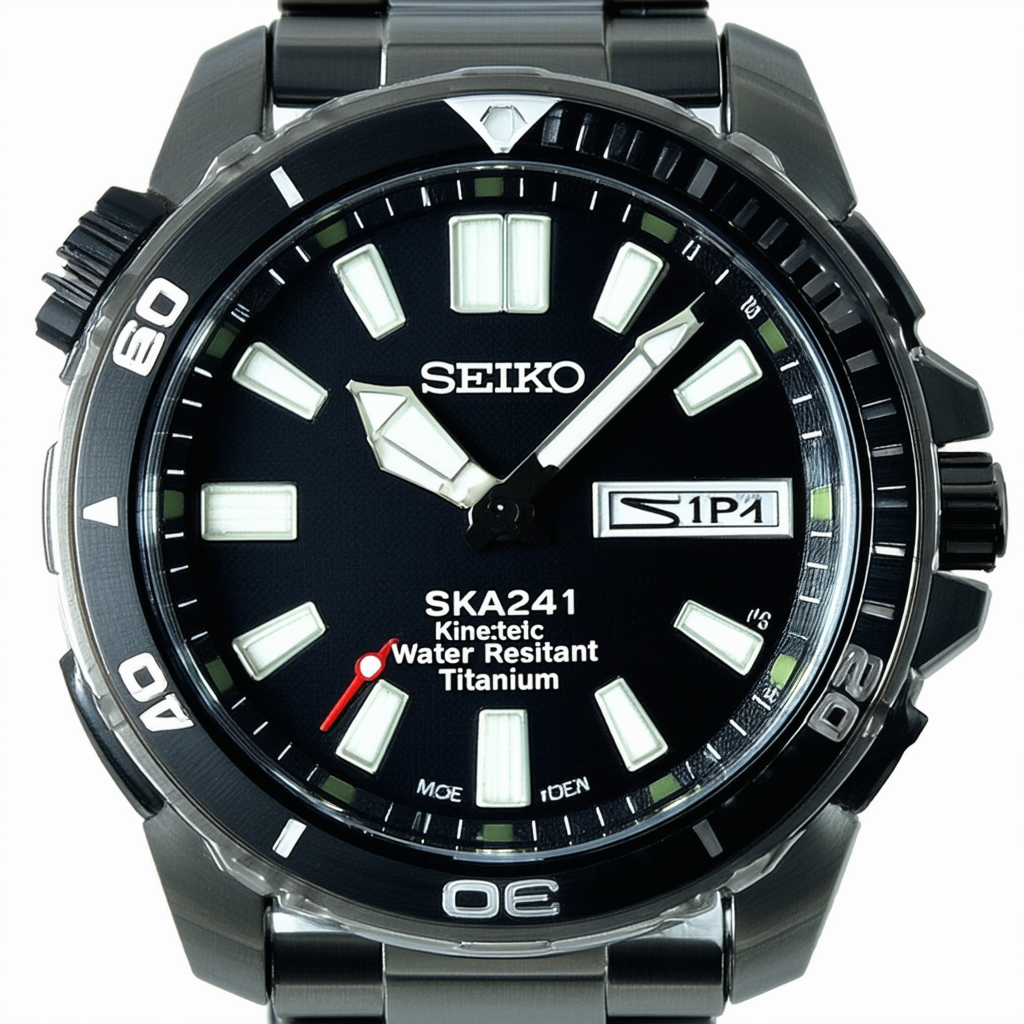 Seiko SKA214P1 Men Kinetic Titanium,100m Water Resistant,Brand New,SKA214