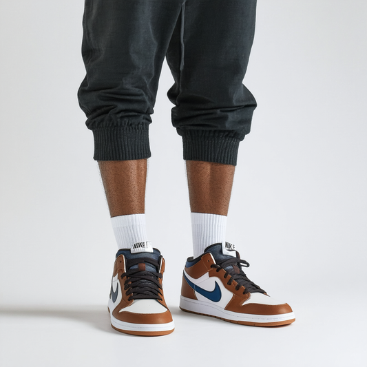 NIKE Men's NSW Courtside Leather Ale Brown/Ale Brown/Blk/Nbl Rd Casual Shoes 9 Men US