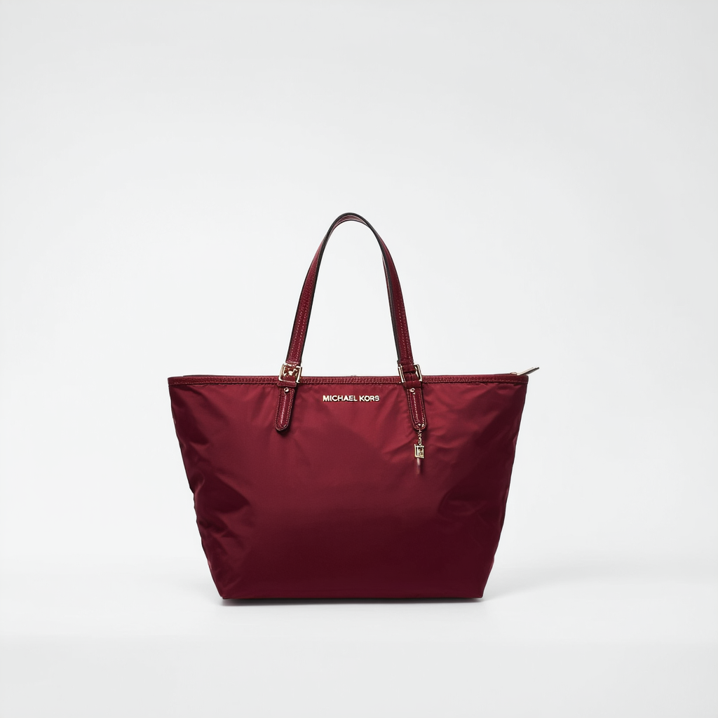 MICHAEL Michael Kors Kempton Small Nylon Tote in Dark Red