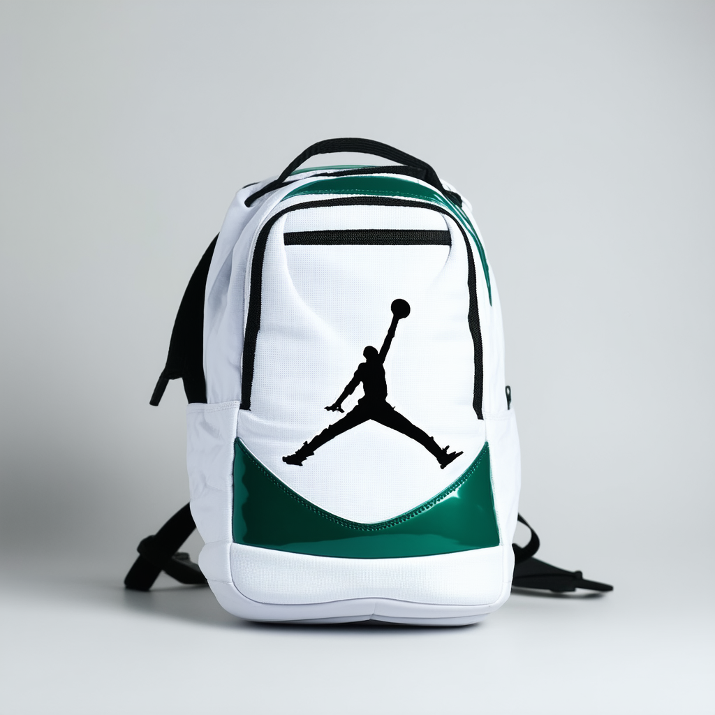 Nike Air Jordan Retro 11 Backpack (One Size, White/Emerald Rise)